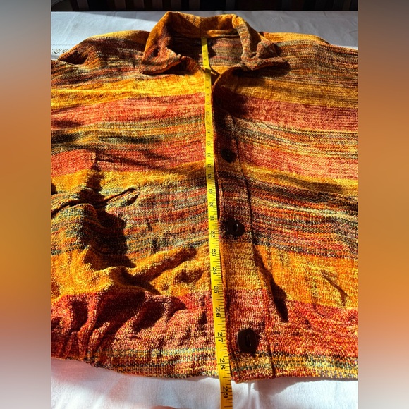 LOOMINUS Weavers 90s ARTIST L XL 1X Handwoven Art- Sweater Coat Jacket - Picture 14 of 16